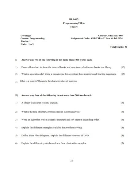 IGNOU MLI-007 Solved Assignment Jan & July 2024 English Medium