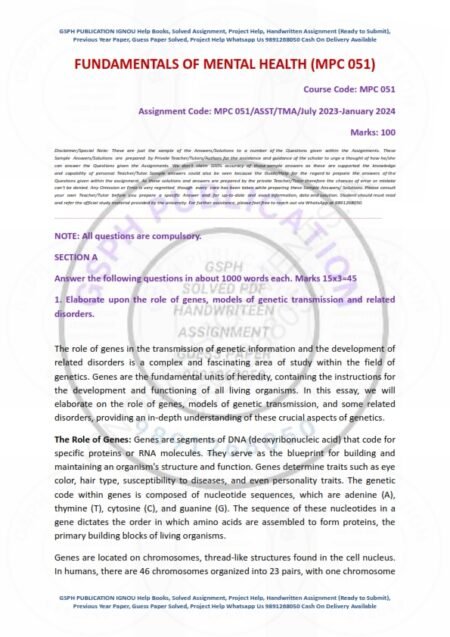 IGNOU MPC-51 Solved Assignment 2023-24 English Medium