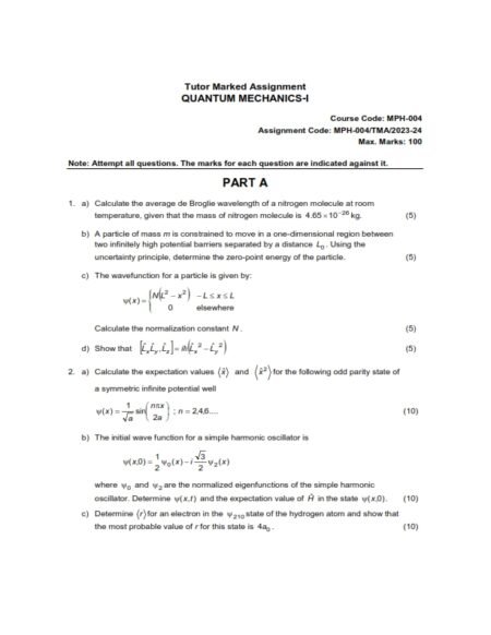 IGNOU MPH-04 Solved Assignment 2023-24 English Medium