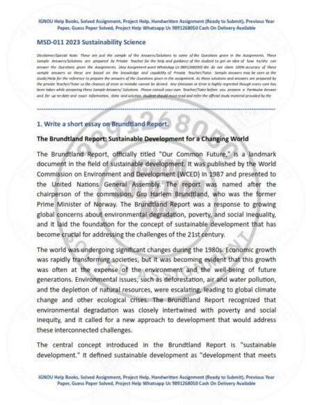 IGNOU MSD-011 Solved Assignment 2023 English Medium - Image 2