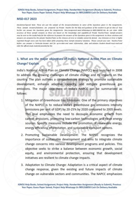 IGNOU MSD-017 Solved Assignment 2023 English Medium - Image 2