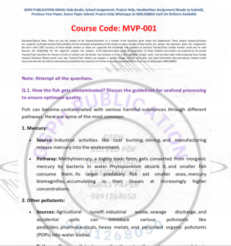 IGNOU MVP-001 Solved Assignment 2024 English Medium