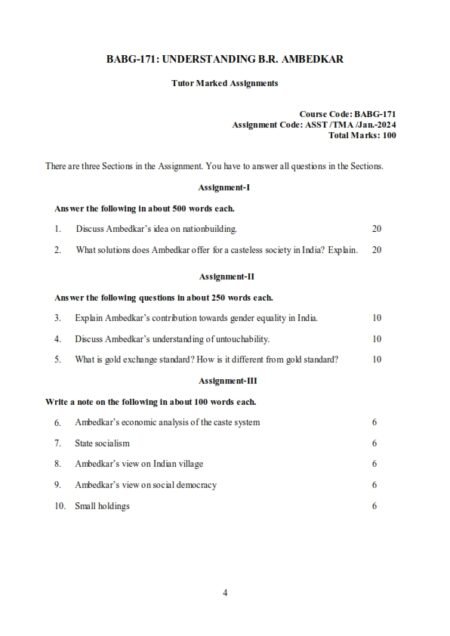 IGNOU BABG-171 Solved Assignment Jan 2024 Hindi Medium