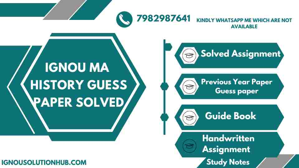 IGNOU MA History (MAH) Guess Paper Solved