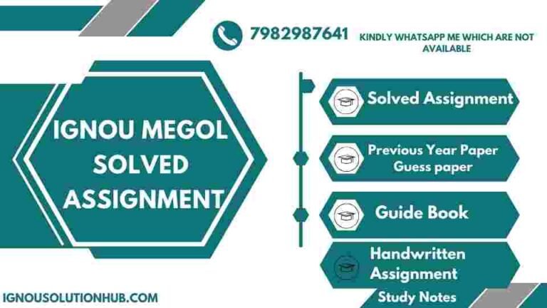 IGNOU MEGOL solved assignment - IGNOU Solved Assignment 2025–26 | IGNOU ...