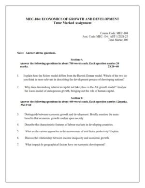 IGNOU MEC-104 Solved Assignment 2024-25 English Medium