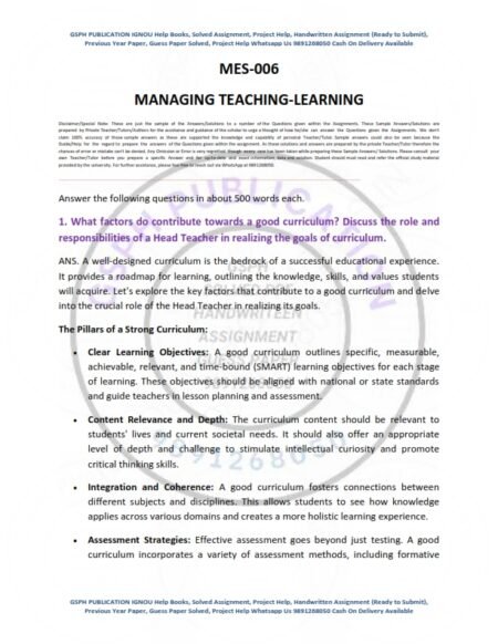 IGNOU MES-006 Solved Assignment Jan & July 2024 English Medium - Image 2