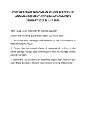 IGNOU MES-004 Solved Assignment Jan & July 2024 English Medium