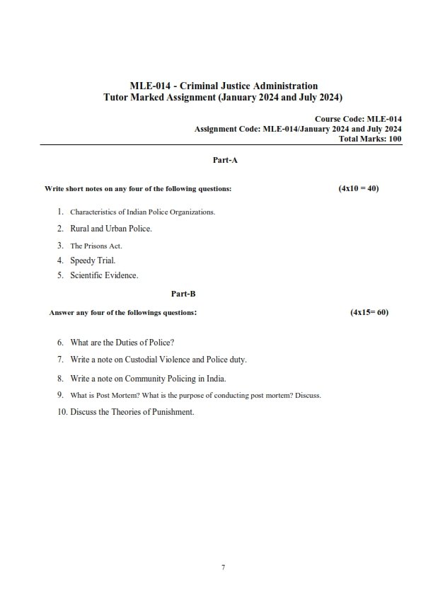 IGNOU MLE-014 Solved Assignment Jan & July 2024 English Medium