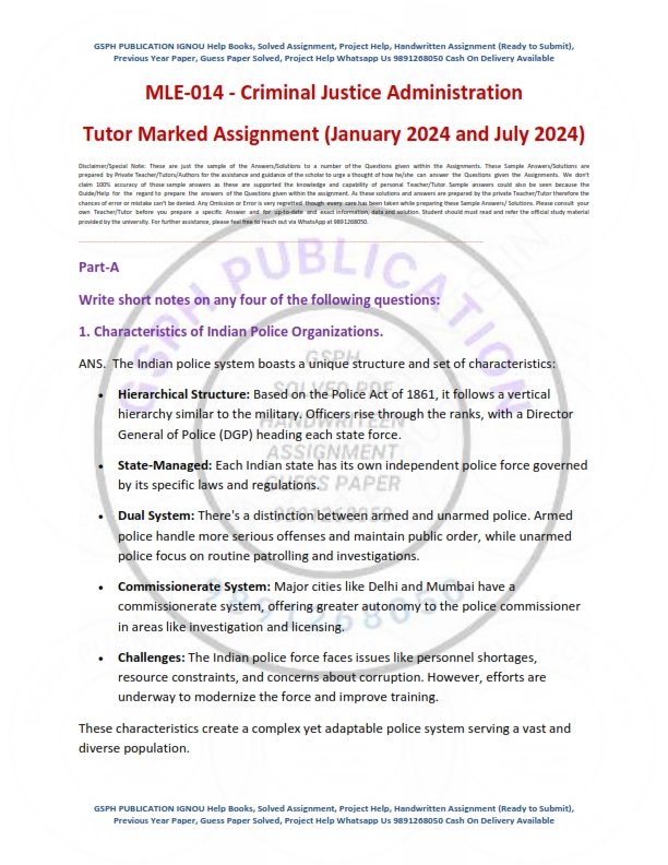 IGNOU MLE-014 Solved Assignment Jan & July 2024 English Medium