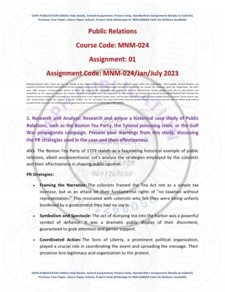 IGNOU MNM-024 Solved Assignment Jan & July-2023 English Medium