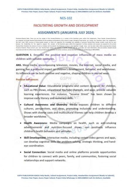 IGNOU NES-102 Solved Assignment Jan & July 2024 English Medium - Image 2