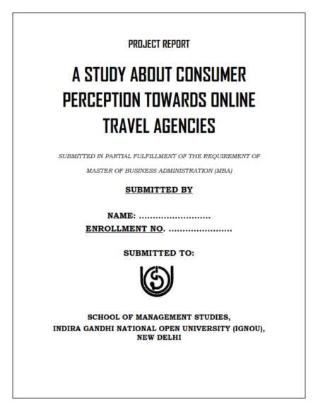 IGNOU MMPP-1 Project Sample-2(MBA Marketing)(A Study About Consumer Perception Towards Online Travel Agencies) - Image 2