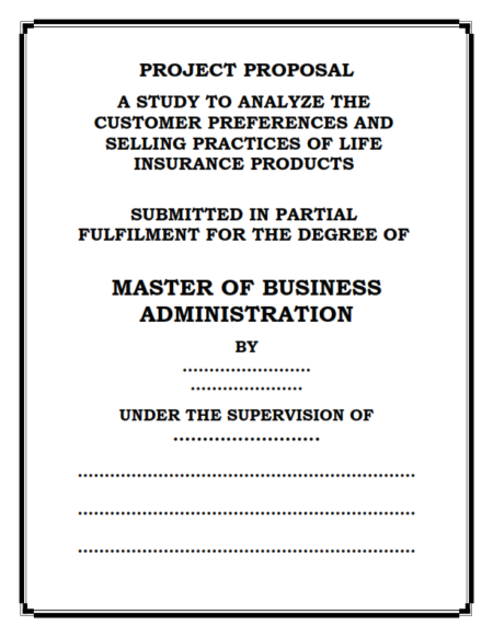 IGNOU MMPP-1 Project Sample-6(MBA Marketing)(A Study To Analyze The Customer Preferences And Selling Practices Of Life Insurance Products) - Image 2