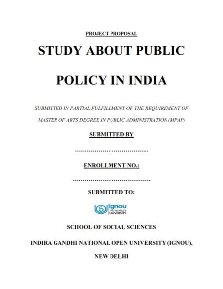 IGNOU MPAP-2 Project Sample-4(MPA)(Study About Public Policy In India) - Image 2