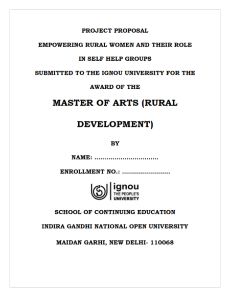 IGNOU MRDP-01 Project Sample-3(Empowering Rural Women And Their Role In Self Help Groups) - Image 2