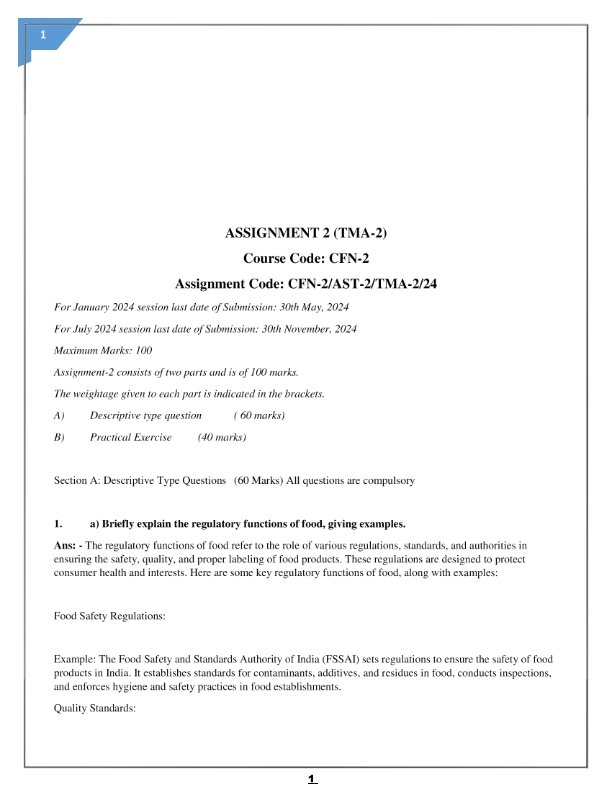 ignou solved assignment download pdf