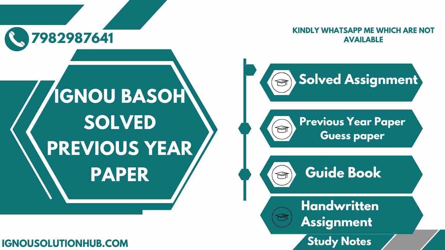 IGNOU BASOH Solved Previous Year Paper