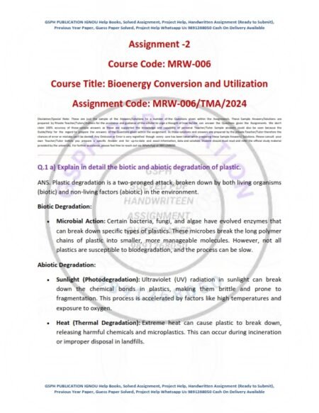 IGNOU MRW-006 Solved Assignment 2024 English Medium