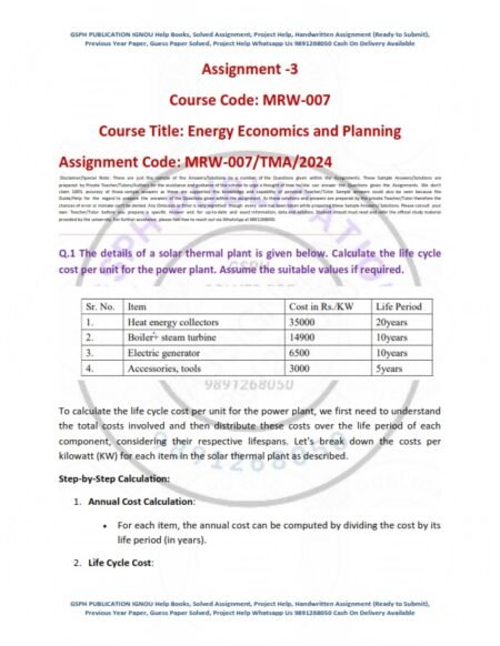 IGNOU MRW-007 Solved Assignment 2024 English Medium