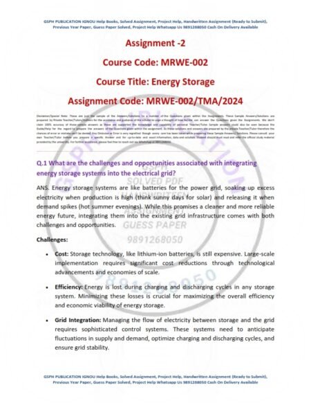 IGNOU MRWE-002 Solved Assignment Jan 2024 English Medium