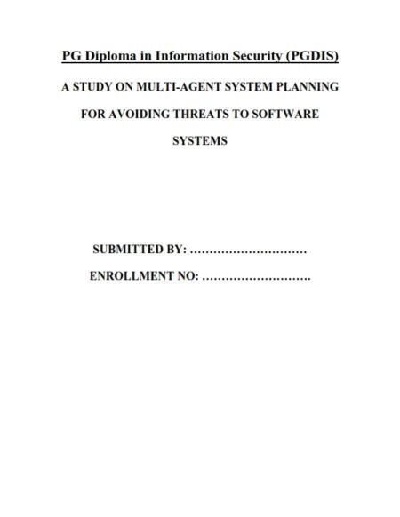 IGNOU MSEP-28 Project Sample-3(PGDIS)(A Study On Multi-Agent System Planning For Avoiding Threats To Software Systems) - Image 2