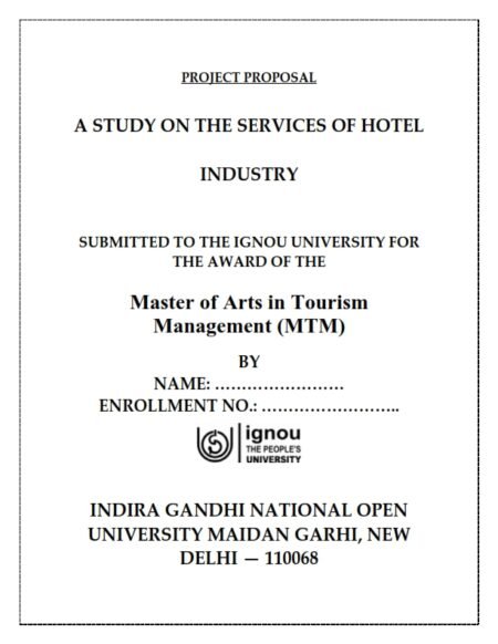 IGNOU MTTM-16 Project Sample-2(MTTM)(A Study On The Services Of Hotel Industry) - Image 2