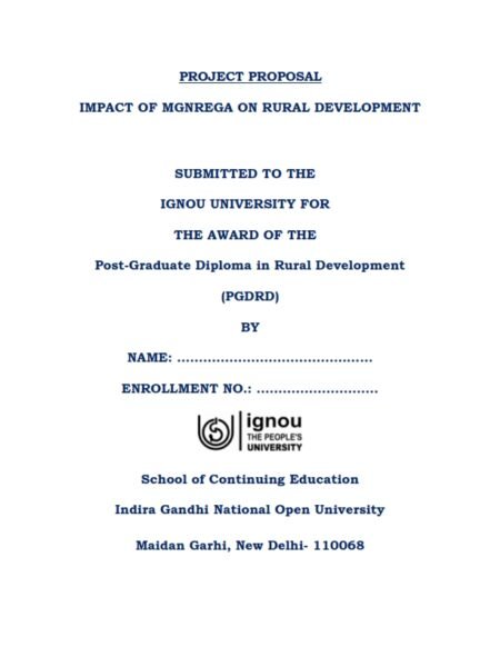 IGNOU RDD-05-MRDP-205 Project Sample-4(PGDRD)(Impact Of Mgnrega On Rural Development) - Image 2