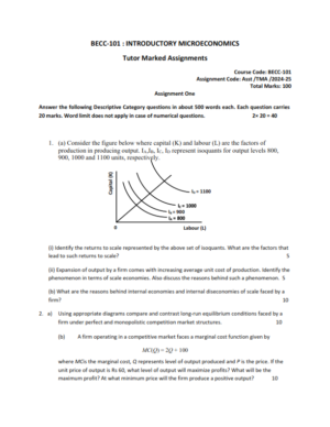 IGNOU BECC-101 Solved Assignment 2024-25 English Medium