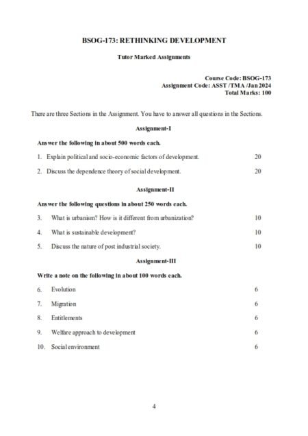 IGNOU BSOG-173 Solved Assignment Jan 2024 English Medium