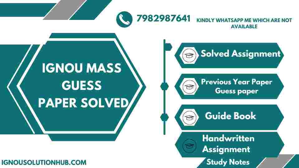 IGNOU MASS Guess Paper Solved