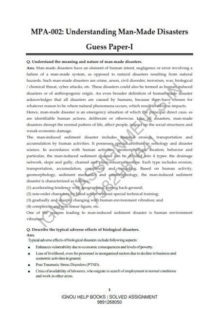 IGNOU MPA-002 Guess Paper Solved English Medium