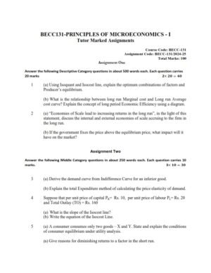 IGNOU BECC-131 Solved Assignment 2024-25 English Medium