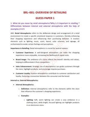 IGNOU BRL-01 Guess Paper Solved English Medium