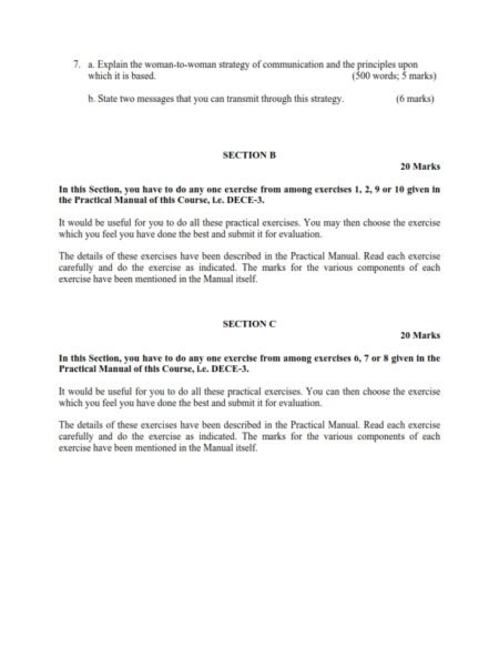 IGNOU DECE-03 Solved Assignment January & July 2024 English Medium