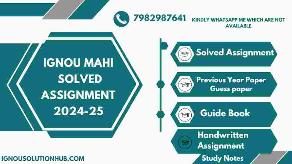 IGNOU MAHI Solved Assignment 2024-25