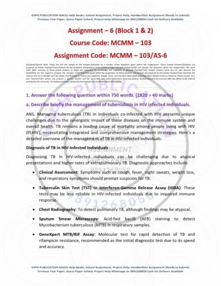 IGNOU MCMM-103 AS-6 Solved Assignment Jan & July 2024 English Medium