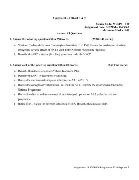 IGNOU MCMM-104 AS-7 Solved Assignment Jan & July 2024 English Medium