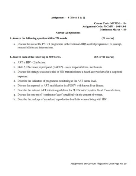 IGNOU MCMM-104 AS-8 Solved Assignment Jan & July 2024 English Medium