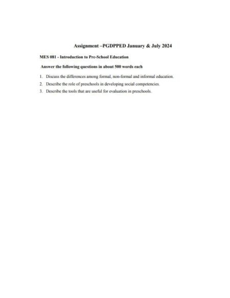 IGNOU MES-081 Solved Assignment 2023-24 English Medium