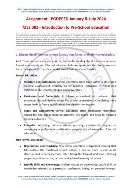 IGNOU MES-081 Solved Assignment 2023-24 English Medium - Image 2