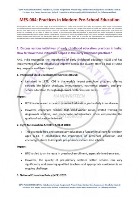 IGNOU MES-084 Solved Assignment 2023-24 English Medium - Image 2