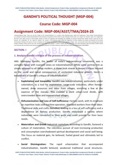 IGNOU MGP-004 Solved Assignment 2024-25 English Medium - Image 2