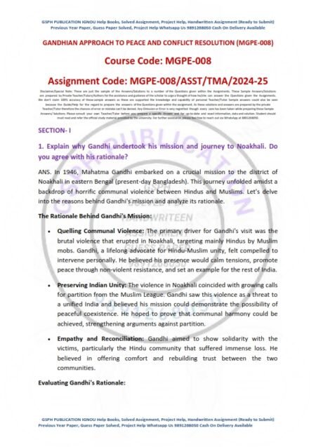 IGNOU MGPE-008 Solved Assignment 2024-25 English Medium - Image 2