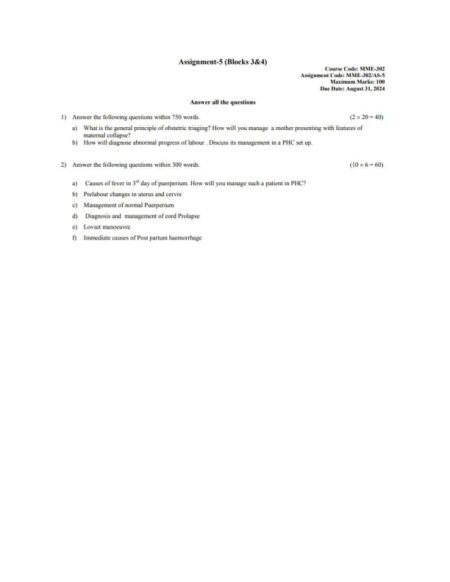 IGNOU MME-302 AS-5 Solved Assignment Jan 2024 English Medium