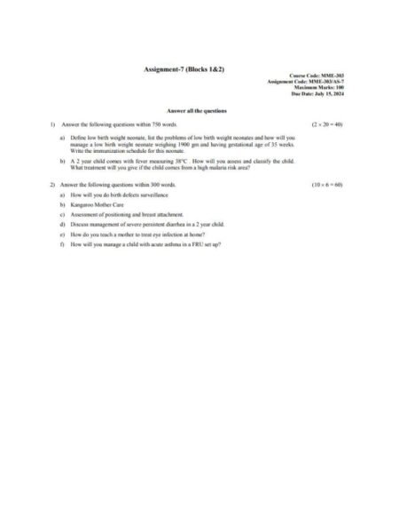 IGNOU MME-302 AS-7 Solved Assignment Jan 2024 English Medium