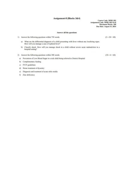 IGNOU MME-303 AS-8 Solved Assignment Jan 2024 English Medium