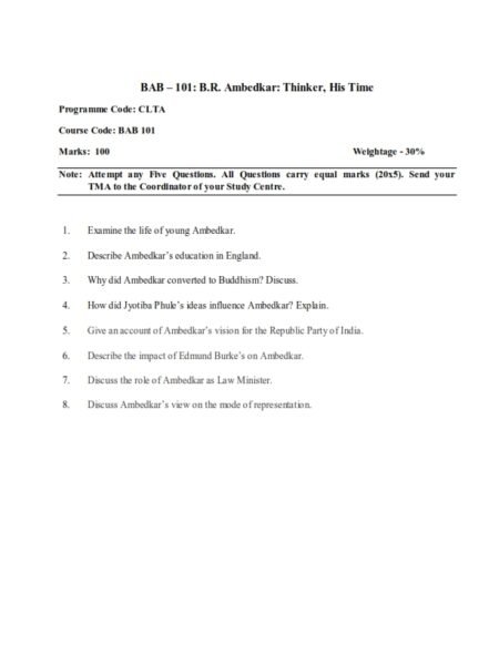 IGNOU BAB-101 Solved Assignment 2024-25 English Medium