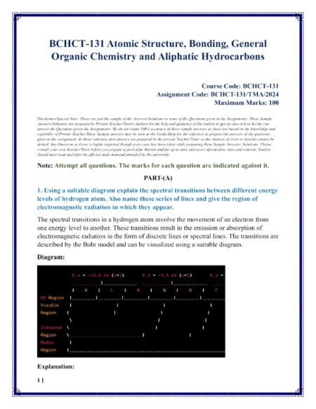 IGNOU BCHCT 131 Solved Assignment 2024 English Medium