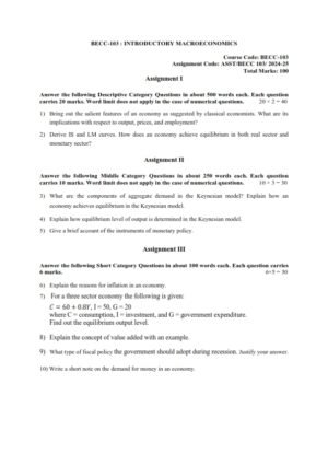 IGNOU BECC-103 Solved Assignment 2024-25 English Medium